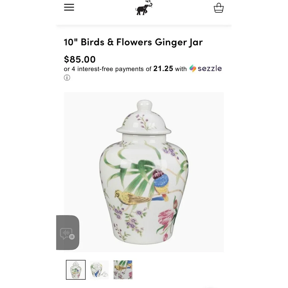 Home Port Ginger Jar 10